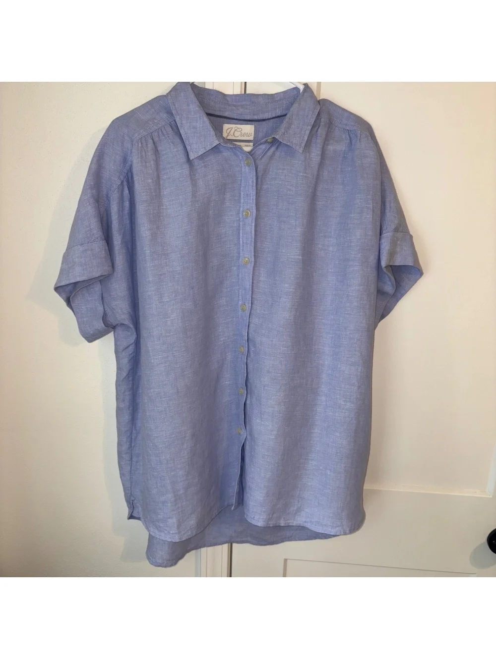 J.Crew $118 Relaxed 100% Linen Men LT Baird McNutt Irish Linen Short Sleeve Polo